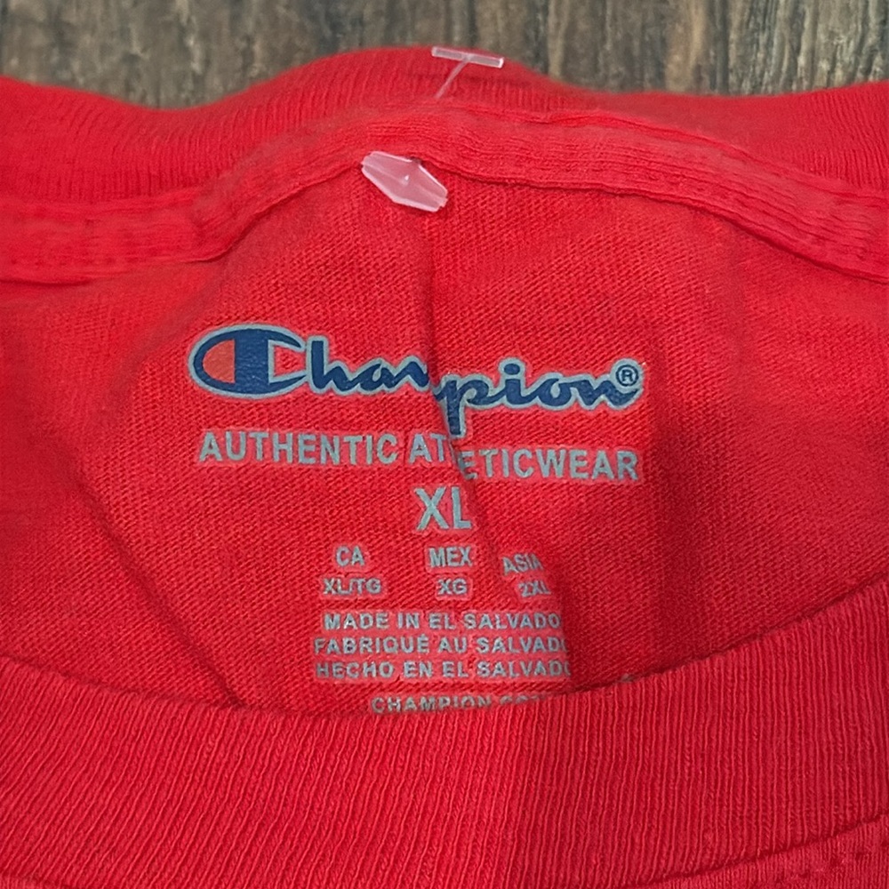 MENS RED CHAMPION SHIRT XL - Picture 2 of 4